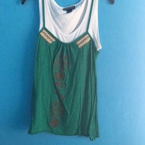 Green bohemian top
